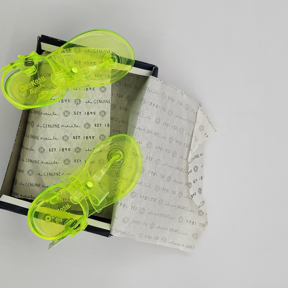 New OshKosh B'Gosh Girls' "Roni" Jelly Bow Thong Sandals  YELLOW  Size 9